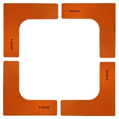 Набор плоских угловых фишек-маркеров Meta Flat Corner Marker Set of 4 оранжевый Уни 25х25 см 4004000101