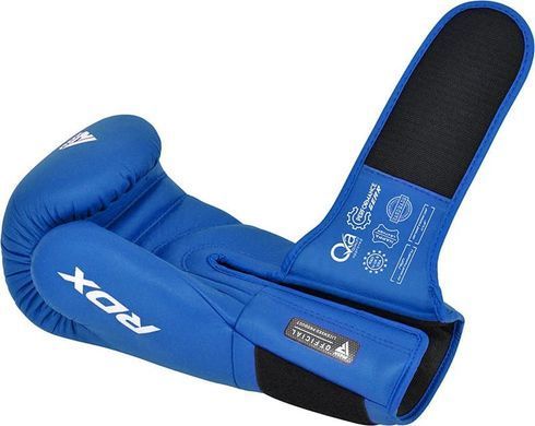 Боксерські рукавиці RDX BOXING GLOVES LEATHER IBA APPROVED-1 синій  BGL-IBA-1U