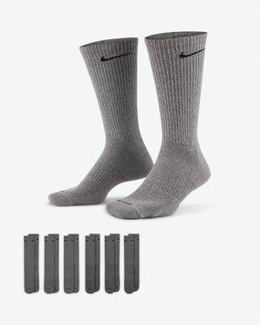Шкарпетки Nike U NK ED PLS CSH CRW 6PR - 132 сірий Чол  SX6897-065