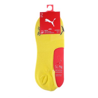 Шкарпетки Puma FOOTIE 2P UNISEX сірий-жовтий Уні 43-46 00000009546