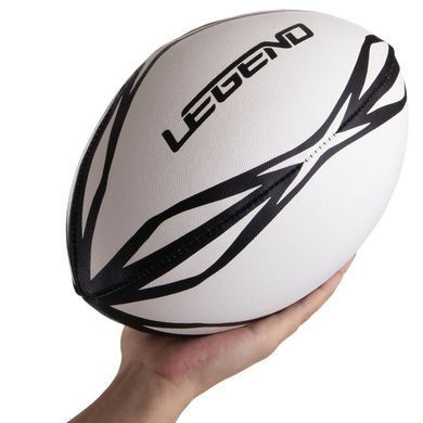 Мяч для регби LEGEND R-3299 №3 белый-черный 00000027332