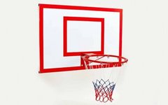 Щит баскетбольный с кольцом и сеткой усиленный UR LA-6275 (180x105см)