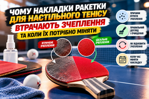 Почему накладки на ракетки для настольного тенниса теряют сцепление и когда их нужно менять