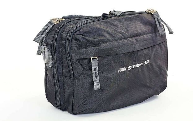 Рюкзак-сумка-сумка на пояс 3в1 V-35л COLOR LIFE 6164 (Черный) 6164-BK