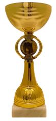Кубок нагородний металева чаша, жетон d 25мм золото h 18см арт КЖ-1-01 00000016677