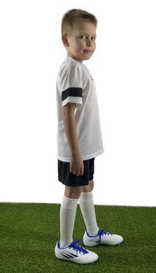 Дитяча футбольна форма X2 (футболка+шорти), розмір S (білий/чорний) DX2001W/BK-S DX2001W/BK