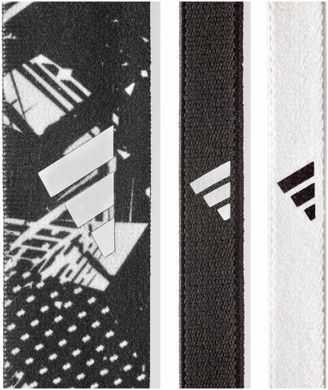 Пов'язки на голову Adidas Hairbands (Graphic) 3pk чорний, білий One Size ADAC-16161