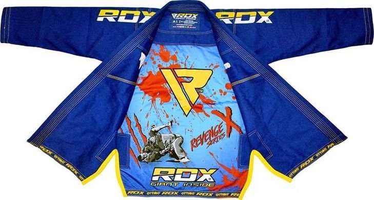 Костюм для бразильського джиу-джитсу RDX BRAZILIAN JIU-JITSU SUIT синій A0 BJJ-S3U