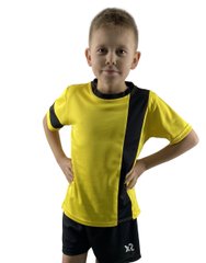 Дитяча футбольна форма X2 (футболка+шорти), розмір S (жовтий/чорний) DX2001Y/BK-S DX2001Y/BK