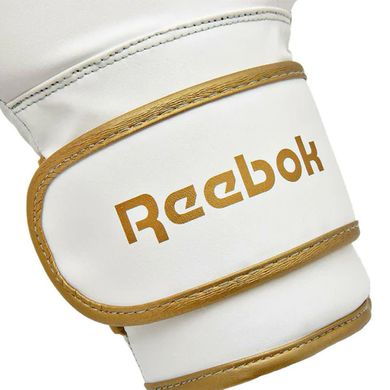 Боксерські рукавички Reebok Boxing Gloves білий, золото Чол 10 унцій 00000026272
