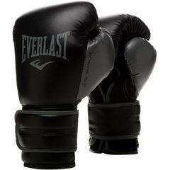 Боксерські рукавиці Everlast POWERLOCK TRAINING GLOVES чорний, сірий Уні 16 унцій 00000028922