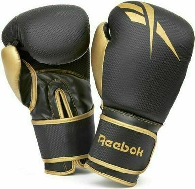 Набір боксерських рукавичок і бинтів Reebok Boxing Gloves & Wraps Set чорний, золото Чол 12 унцій 00000026258