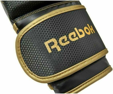 Набір боксерських рукавичок і бинтів Reebok Boxing Gloves & Wraps Set чорний, золото Чол 12 унцій 00000026258
