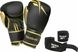 Набір боксерських рукавичок і бинтів Reebok Boxing Gloves & Wraps Set чорний, золото Чол 12 унцій 00000026258 фото 1