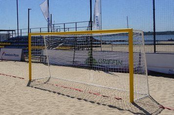 Сітка для пляжного футболу 5,5х2,2м. El Leon De Oro BEACH FOOTBALL (Іспанія, шнур - 3-3,5 мм., White) 12333810000