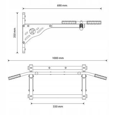 Турник для подтяжки настенный K-Sport KSH001/SK KS-31