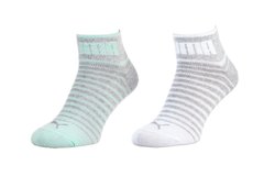 Шкарпетки Puma UNISEX QUARTER 2P сірий, білий, ментоловий Уні 35-38 00000009466