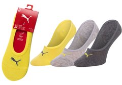 Шкарпетки Puma FOOTIE 3P UNISEX сірий,жовтий Уні 39-42 00000009554