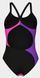 Купальник закритий для жінок Arena MULTI SLICES SWIMSUIT LIGHTDRO чорний, бузковий, бірюзовий, рожевий Жін 40 00000033510 фото 4