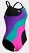 Купальник закритий для жінок Arena MULTI SLICES SWIMSUIT LIGHTDRO чорний, бузковий, бірюзовий, рожевий Жін 40 00000033510 фото 3