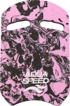 Дошка для плавання Aqua Speed UNI SWIRL KICKBOARD 63411 рожевий, чорний 43x28x3,6cм 162-03