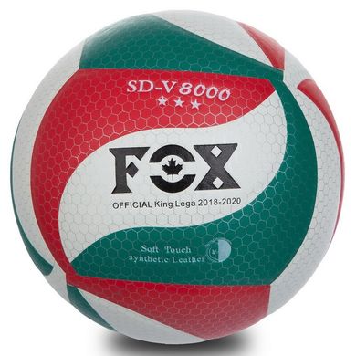 Мяч волейбольный FOX SD-V8000 (PU, №5, 5 сл., клееный) SD-V8000