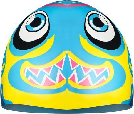 Шапка для плавання Aqua Speed ZOO FISH 8688 синій, темно-синій, жовтий, рожевий Діт OSFM 115-01-fish