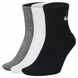 Шкарпетки Nike U NK EVERYDAY LTWT ANKLE 3PR чорний, білий, сірий Уні 34-38 00000015993 фото 1