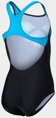 Купальник закритий для дівчат Arena MULTI PIXELS SWIMSUIT SWIM PRO чорний, синій, блакитний Діт 128с 006679-580