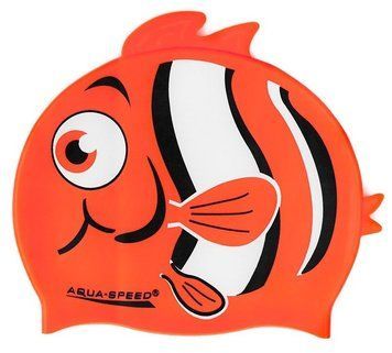 Шапка для плавання Aqua Speed ZOO NEMO 5758 помаранчева рибка Діт OSFM 115-75-nemo