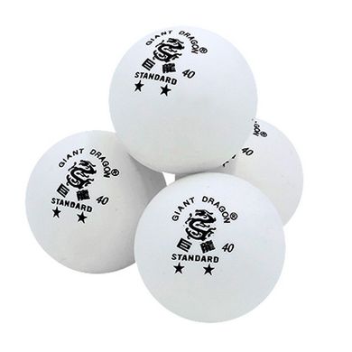 М'ячі для настільного тенісу Giant Dragon STANDARD 2* MT-5692-W (6 шт.) MT-5692-W
