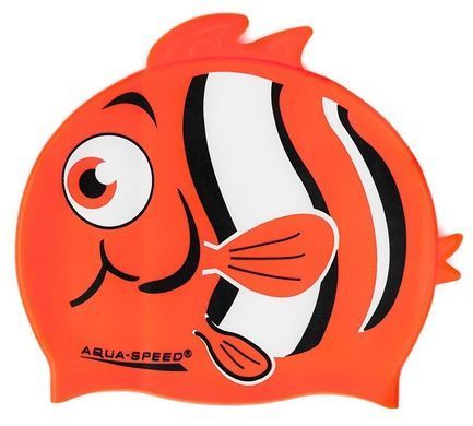 Шапка для плавання Aqua Speed ZOO NEMO 5758 помаранчева рибка Діт OSFM 115-75-nemo