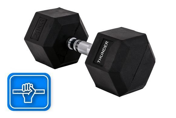Гантель шестигранна THUNDER 20 кг HEXAGONAL-DUMBBELLS-10KG