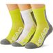 Шкарпетки Head PERFORMANCE SHORT CREW 3P UNISEX жовтий, сірий, білий Уні 39-42 00000019578 фото 1