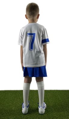 Дитяча футбольна форма X2 (футболка+шорти), розмір S (білий/синій) DX2001W/B-S DX2001W/B