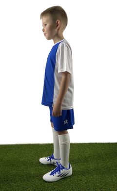Дитяча футбольна форма X2 (футболка+шорти), розмір L (білий/синій) DX2001W/B-L DX2001W/B