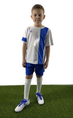Дитяча футбольна форма X2 (футболка+шорти), розмір L (білий/синій) DX2001W/B-L DX2001W/B