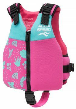 Жилет для плавання Aqua Speed Safe Splash 61125 бірюзовий, рожевий Діт  626-03