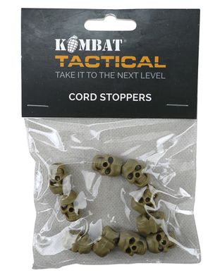 Стопери для шнурка 10шт KOMBAT UK Skull Cord Stoppers kb-scs-coy
