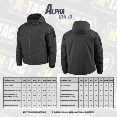 Куртка M-Tac Alpha Gen.III Pro размер XL/L 20431102-XL/L