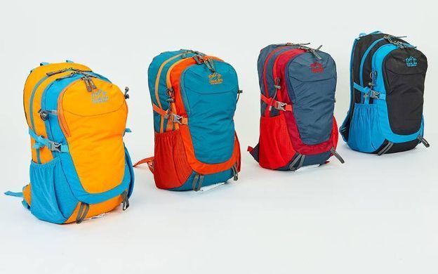 Рюкзак спортивный с жесткой спинкой COLOR LIFE V-25л TY-5293 (Голубой-оранжевый) TY-5293-BE/OR