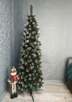 Ялинка Лідія Слім з білими кінчиками 1,80 м. ЯШЛ-СЛМ-180