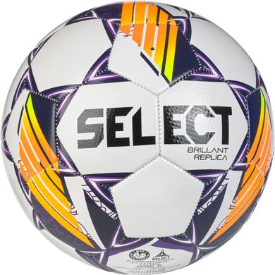М'яч футбольний Select Brillant Replica v24 біло-фіолетовий Уні 5 00000028667