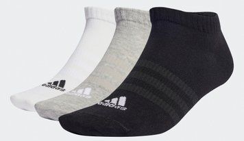 Шкарпетки Adidas T SPW LOW 3P сірий, білий, чорний  IC1337