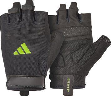 Перчатки для тренинга Adidas Essential Training Gloves черный, зеленый S (ADGB-15001GN) ADGB-15001GN