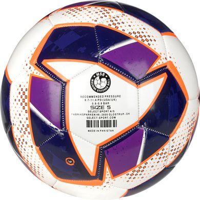 М'яч футбольний Select FB Classic v24 біло-фіолетовий Уні 5 00000028668