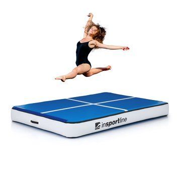 Надувной коврик inSPORTline Aircase 200x140 см, бело-синий 23352