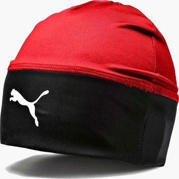 Шапка Puma LIGA Beanie красный, черный One Size (022355-01) 022355-01