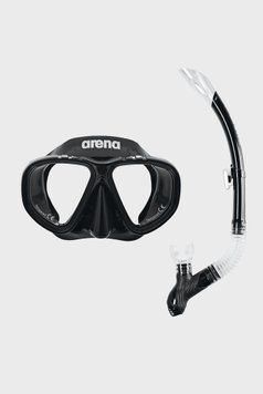 Набір маска і трубка Arena PREMIUM SNORKELING SET чорний Уні OSFM 002018-505