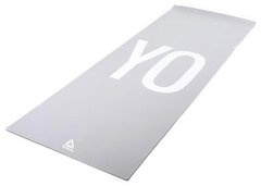 Двосторонній килимок для йоги Reebok Double Sided 4mm Yoga Mat сірий Уні 173 х 61 х 0,4 см 00000026220